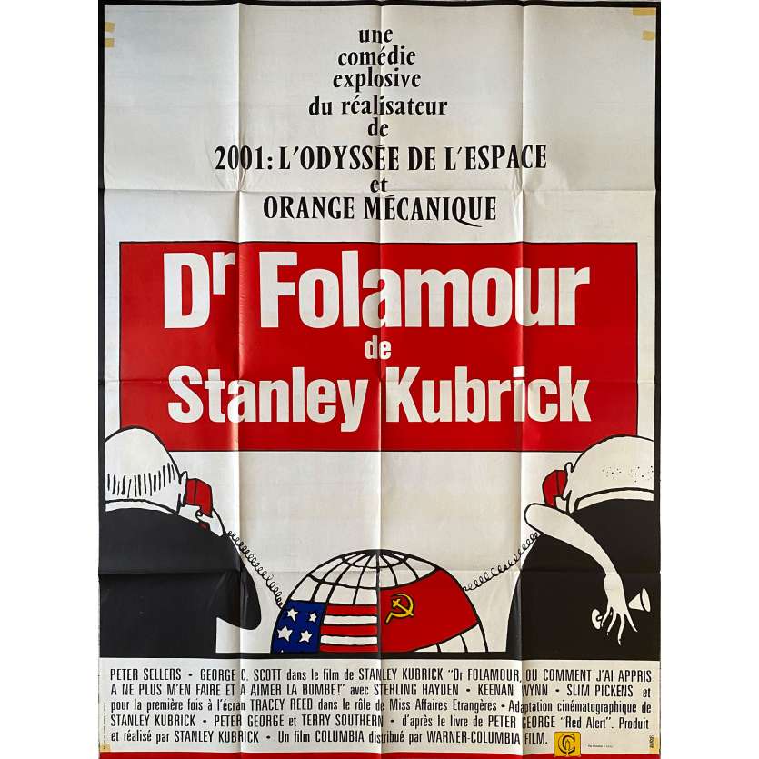 DOCTEUR FOLAMOUR Affiche de film- 120x160 cm. - 1964/R1970 - Peter Sellers, Stanley Kubrick