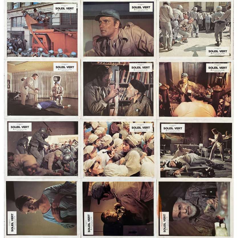 SOLEIL VERT Photos de film x12 - 21x30 cm. - 1973 - Charlton Heston, Richard Fleisher