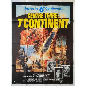 CENTRE TERRE 7EME CONTINENT Affiche de film- 120x160 cm. - 1976 - Peter Cushing, Caroline Munro, Kevin Connor