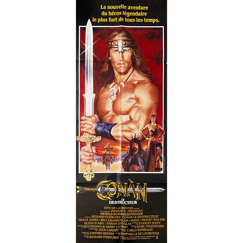 CONAN LE DESTRUCTEUR Affiche de film- 60x160 cm. - 1984 - Arnold Schwarzenegger, Richard Fleisher