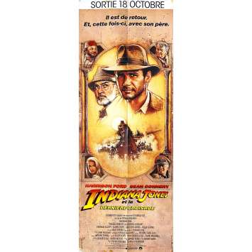 INDIANA JONES AND THE LAST CRUSADE Original Movie Poster- 23x63 in. - 1989 - Steven Spielberg, Harrison Ford INDIANA JONES AND THE LAST CRUSADE Original Movie Poster- 23x63 in. - 1989 - Steven Spielberg, Harrison Ford