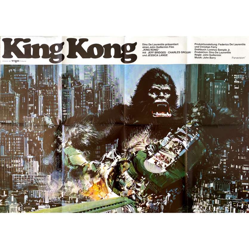 KING KONG (1976) Affiche de film Train Style - 118x83 cm. - 1976 - Jessica Lange, John Guillermin