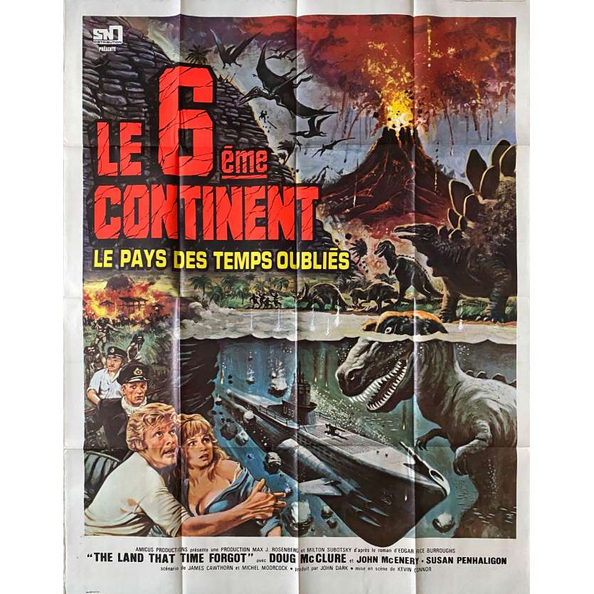 THE LAND THAT TIME FORGOT Original Movie Poster- 47x63 in. - 1974 - Kevin Connor, Doug McClure