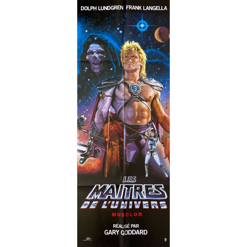 MASTERS OF THE UNIVERSE Original Movie Poster- 23x63 in. - 1987 - Gary Goddard, Dolph Lundgren