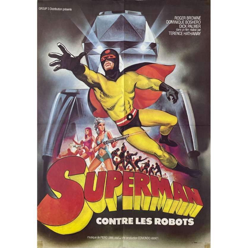 SUPERMAN CONTRE LES ROBOTS Affiche de film- 60x80 cm. - 1967 - Roger Browne, Sergio Grieco