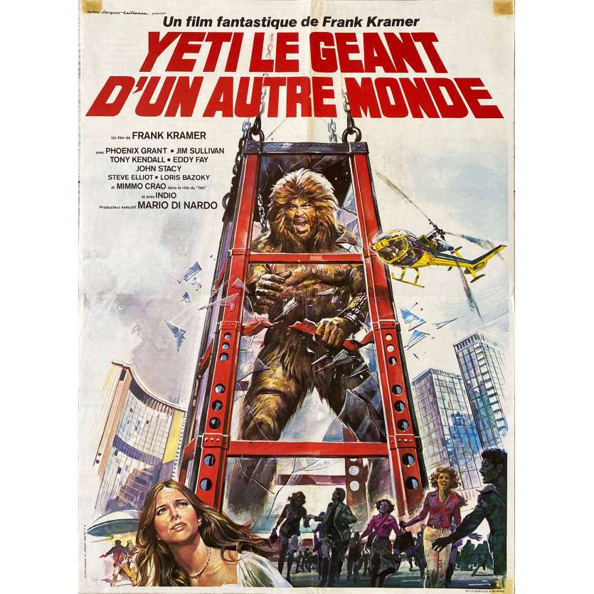 YETI LE GEANT D'UN AUTRE MONDE Affiche de film- 40x54 cm. - 1977 - Antonella Interlenghi, Gianfranco Parolini