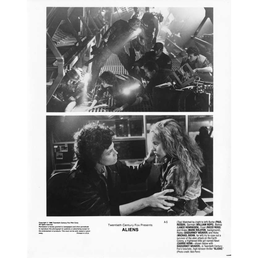 ALIENS Photo de presse A-5 - 20x25 cm. - 1986 - Sigourney Weaver, James Cameron
