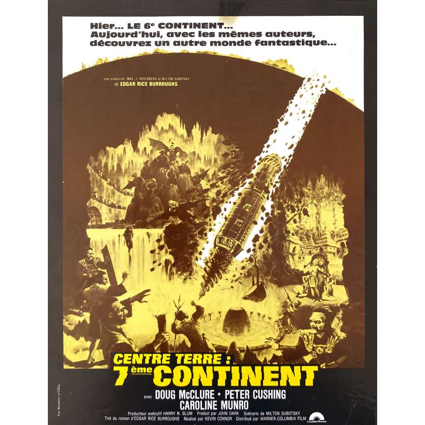 CENTRE TERRE 7EME CONTINENT Synopsis- 21x30 cm. - 1976 - Peter Cushing, Caroline Munro, Kevin Connor