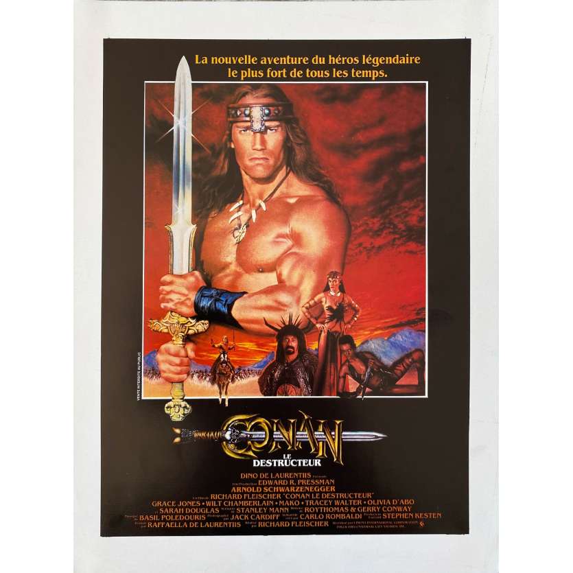 CONAN LE DESTRUCTEUR Synopsis- 21x30 cm. - 1984 - Arnold Schwarzenegger, Richard Fleisher