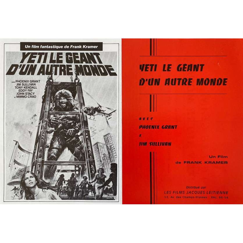 YETI GIANT OF THE 20TH CENTURY Original Herald- 9x12 in. - 1977 - Gianfranco Parolini, Antonella Interlenghi
