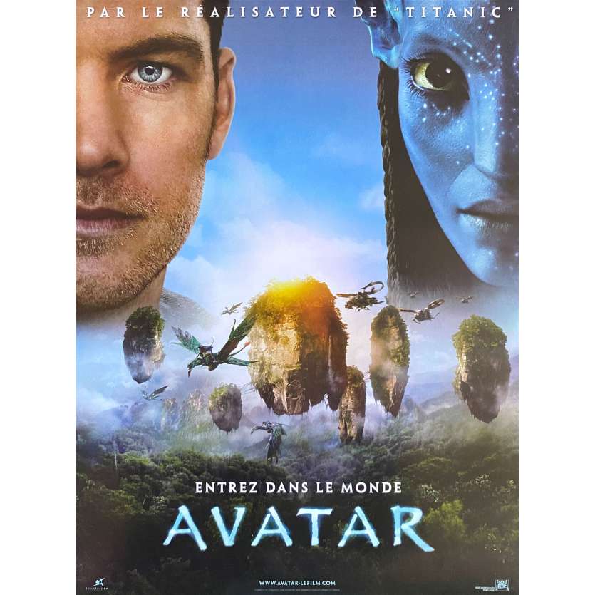 AVATAR Affiche de cinéma- 40x54 cm. - 2009 - Sam Worthington, James Cameron