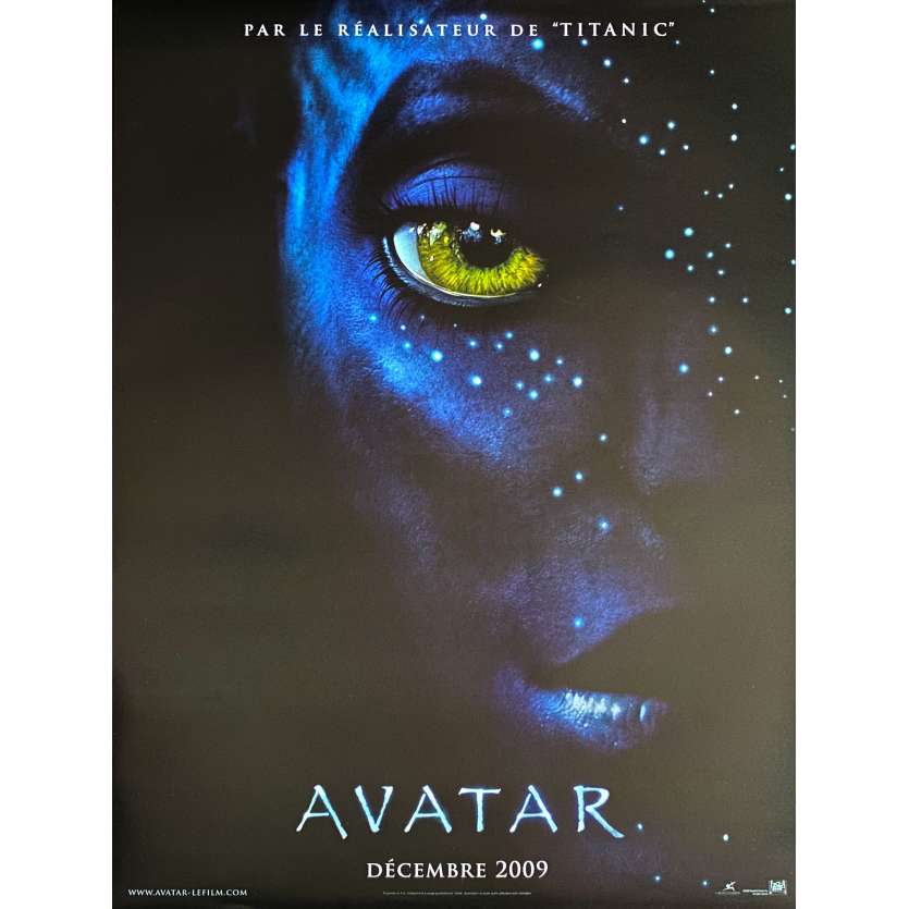 AVATAR Affiche de cinéma Prev. - 40x54 cm. - 2009 - Sam Worthington, James Cameron