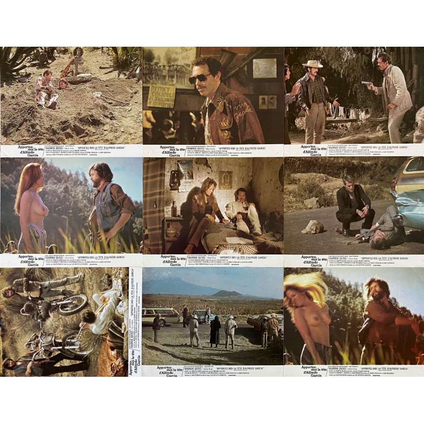 BRING ME THE HEAD OF ALFREDO GARCIA Original Lobby Cards x9 - 9x12 in. - 1974 - Sam Peckinpah, Warren Oates