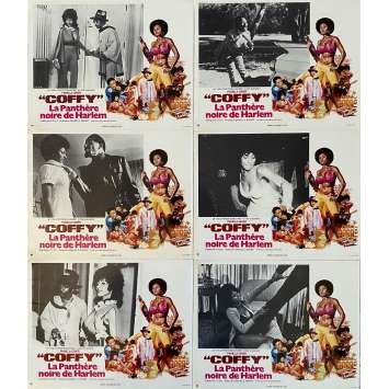 COFFY Original Lobby Cards Set A - x6 - 9x12 in. - 1973 - Jack Hill, Pam Grier