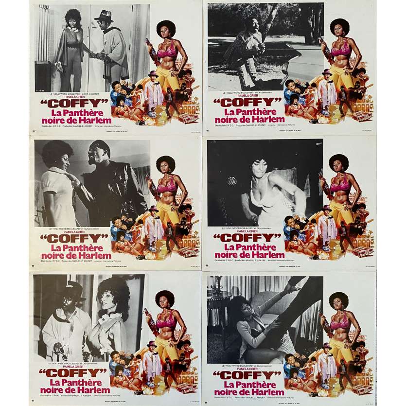 COFFY LA PANTHERE NOIRE Photos de film Jeu A - x6 - 21x30 cm. - 1973 - Pam Grier, Jack Hill
