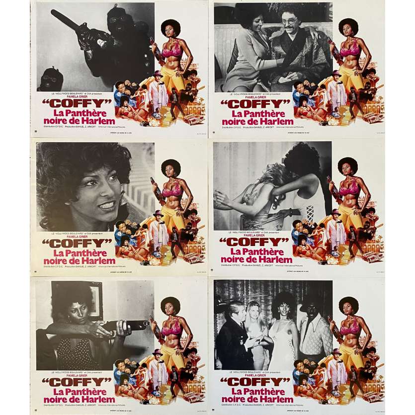 COFFY LA PANTHERE NOIRE Photos de film Jeu B - x6 - 21x30 cm. - 1973 - Pam Grier, Jack Hill