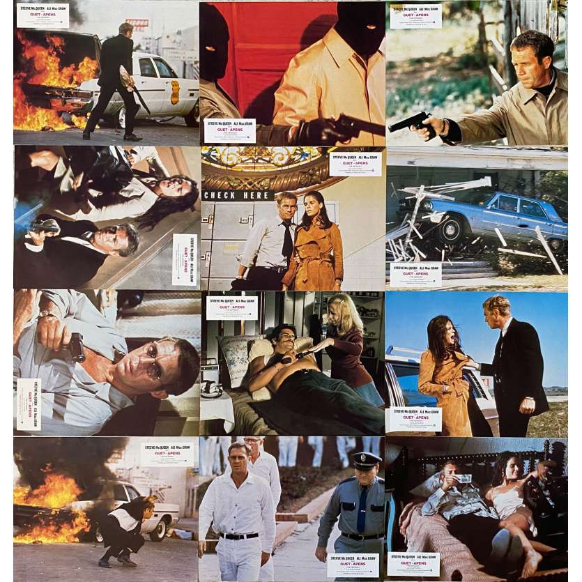 THE GETAWAY Original Lobby Cards x12 - 9x12 in. - 1972 - Sam Peckinpah, Steve McQueen