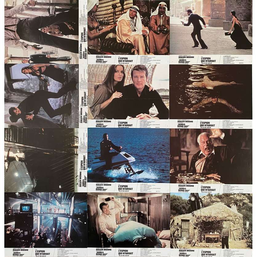 THE SPY WHO LOVED ME Original Lobby Cards Set A - x12 - 9x12 in. - 1977 - Lewis Gilbert, Roger Moore