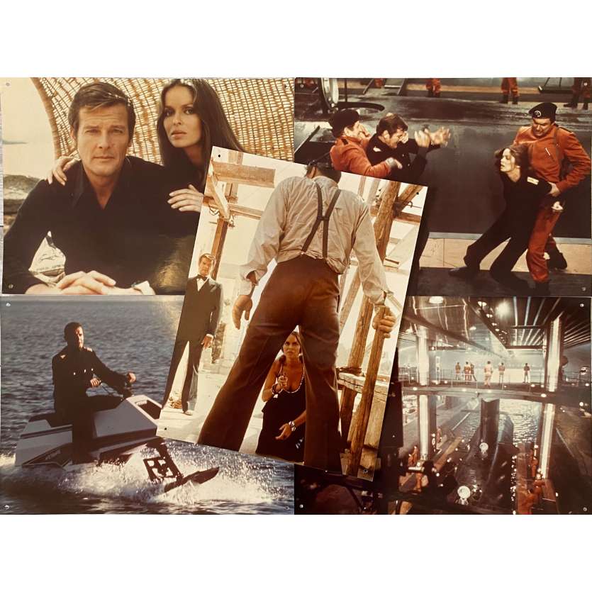 THE SPY WHO LOVED ME Original Lobby Cards x5 - 12x15 in. - 1977 - Lewis Gilbert, Roger Moore
