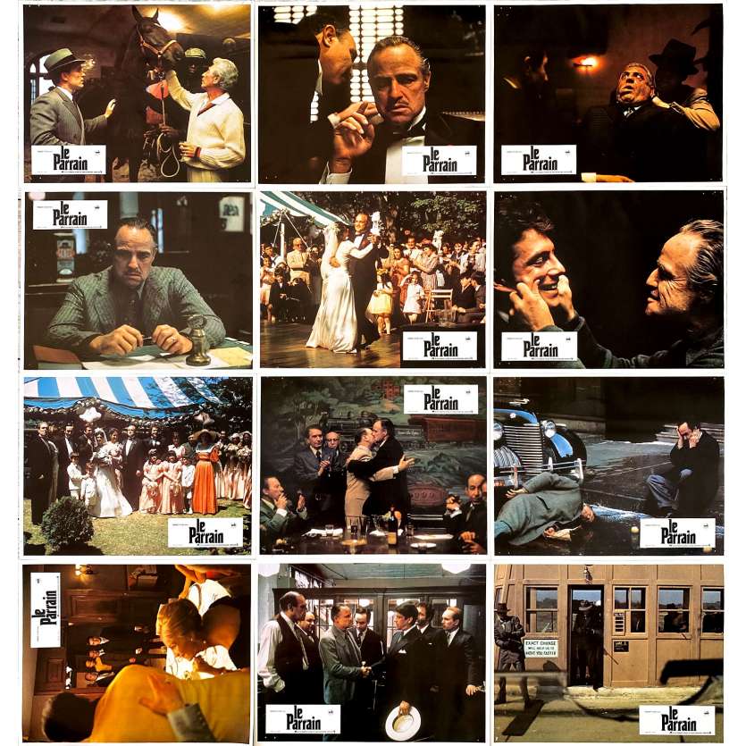 THE GODFATHER Original Lobby Cards x12 - 9x12 in. - 1972 - Francis Ford Coppola, Marlon Brando
