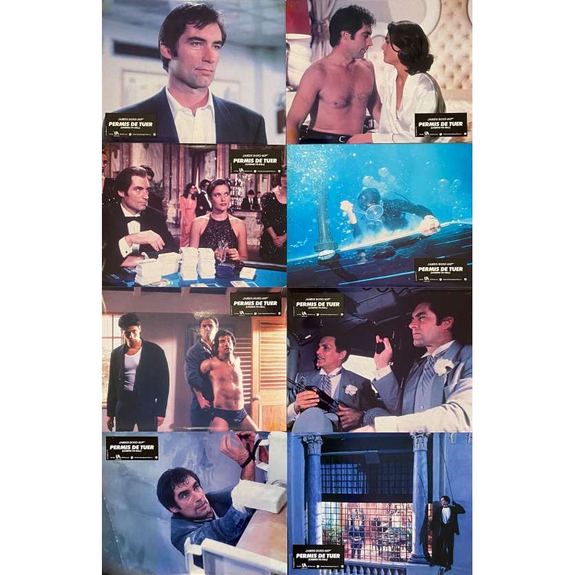 PERMIS DE TUER Photos de film Jeu B - x8 - 21x30 cm. - 1989 - Timothy Dalton, James Bond