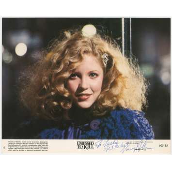 DRESSED TO KILL Lobby Card Signed by NANCY ALLEN- 8x10 in. - 1980 - Brian de Palma, Michael Caine