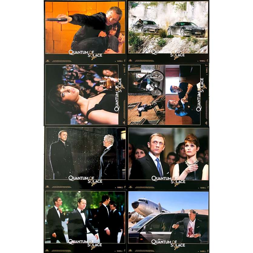 QUANTUM OF SOLACE Original Lobby Cards X8 - 9x12 in. - 2008 - Marc Forster, Daniel Craig