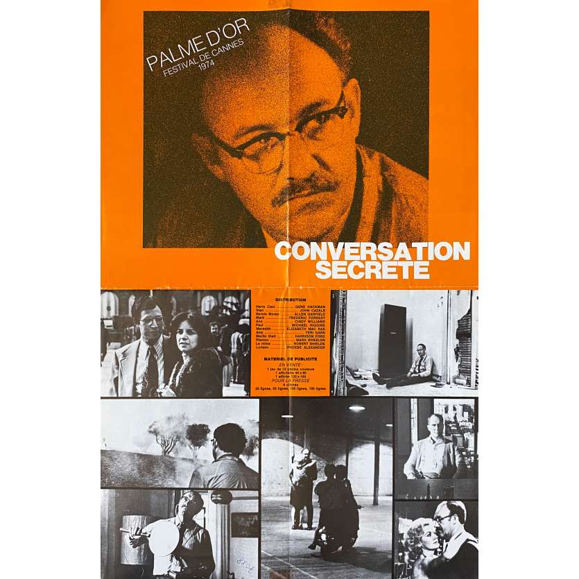 CONVERSATION SECRETE Synopsis- 24x30 cm. - 1974 - Gene Hackman, Francis Ford Coppola