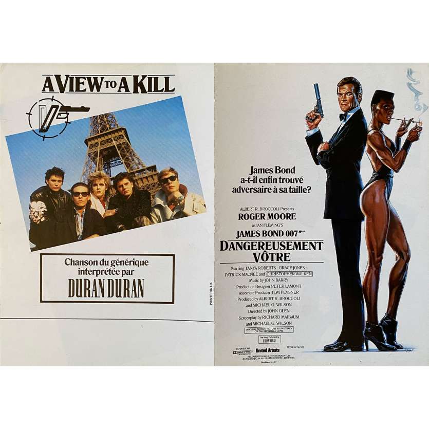 A VIEW TO A KILL Original Herald 4p - 6,3x9,5 in. - 1985 - James Bond, Roger Moore