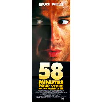 58 MINUTES POUR VIVRE Affiche de cinéma- 60x160 cm. - 1990 - Bruce Willis, Renny Harlin
