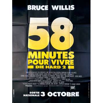 58 MINUTES POUR VIVRE Affiche de cinéma Prev. - 120x160 cm. - 1990 - Bruce Willis, Renny Harlin