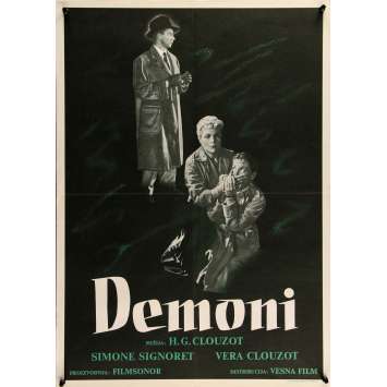DIABOLIQUE Original EXYU Movie Poster- 20x27 in. - 1955 - Henri-Georges Clouzot, Signoret