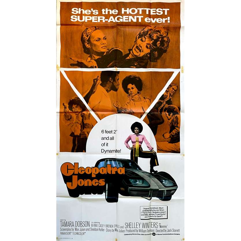 CLEOPATRA JONES Original 3sh Movie Poster- 41x81 in. - 1973 - Tamara Dobson