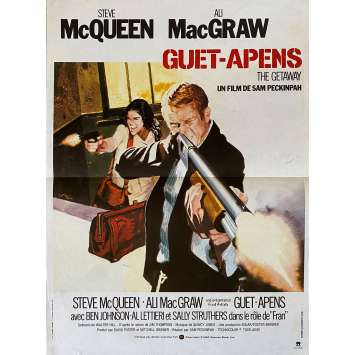 GUET-APENS Affiche de cinéma- 40x54 cm. - 1972/R1980 - Steve McQueen, Sam Peckinpah