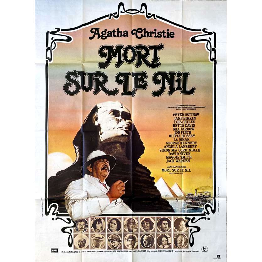 MORT SUR LE NIL Affiche de cinéma- 120x160 cm. - 1978 - Peter Ustinov, John Guillermin