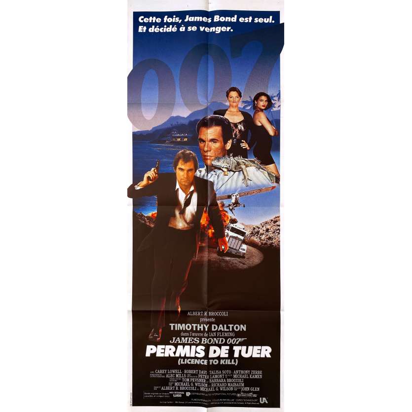 PERMIS DE TUER Affiche de cinéma- 60x160 cm. - 1989 - Timothy Dalton, James Bond