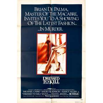 DRESSED TO KILL Original Movie Poster- 27x40 in. - 1980 - Brian de Palma, Michael Caine