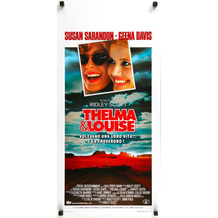 THELMA ET LOUISE Affiche de cinéma- 33x71 cm. - 1991 - Geena Davis, Ridley Scott