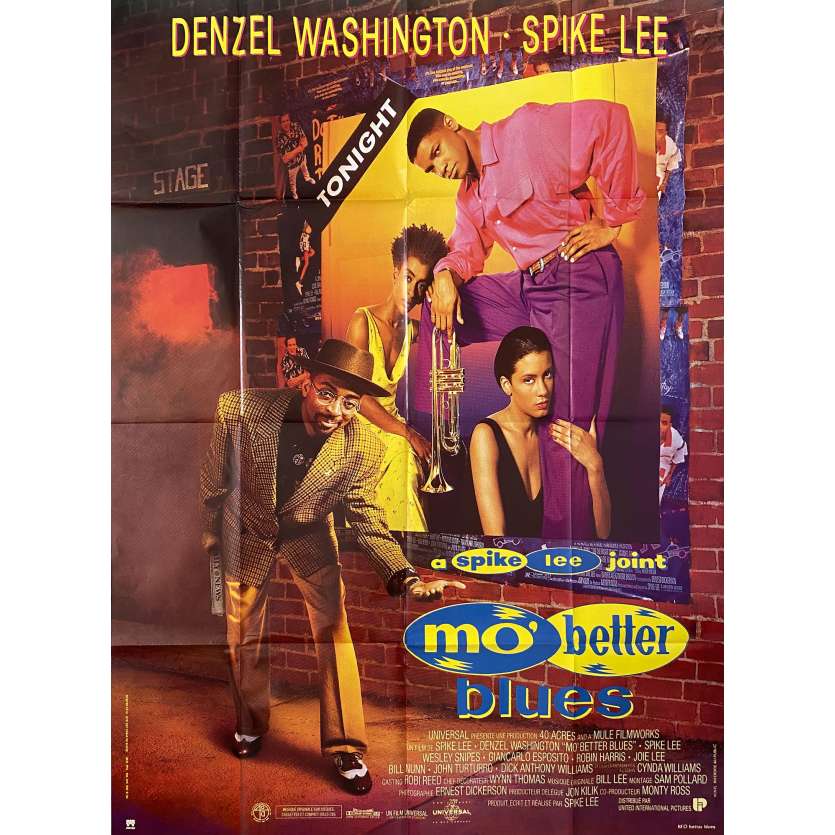 MO BETTER BLUES Affiche de cinéma- 120x160 cm. - 1990 - Denzel Washington, Spike Lee