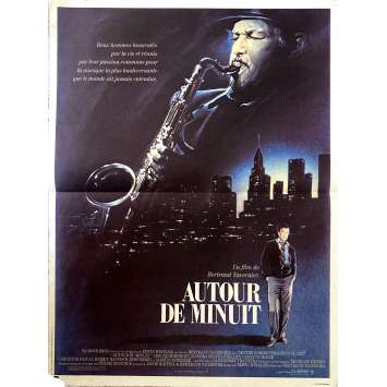 ROUND MIDNIGHT Original Movie Poster- 15x21 in. - 1986 - Bertrand Tavernier , Dexter Gordon
