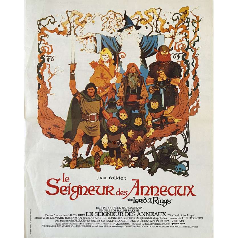 LE SEIGNEUR DES ANNEAUX (ANIME) Affiche de cinéma- 40x54 cm. - 1978 - John Hurt, Ralph Bakshi
