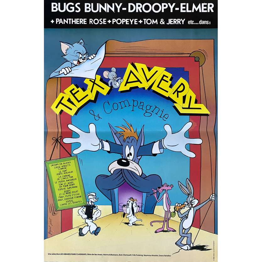 TEX AVERY ET COMPAGNIE Affiche de cinéma- 40x54 cm. - 1985 - 0, Tex Avery