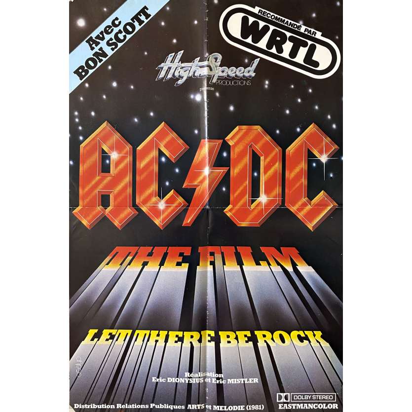 AC/DC LET THERE BE ROCK Affiche de cinéma- 80x120 cm. - 1980 - Angus Young, Bon Scott