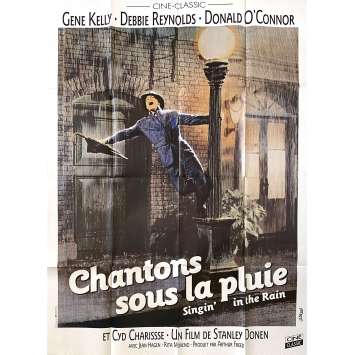 CHANTONS SOUS LA PLUIE Affiche de cinéma- 120x160 cm. - 1952/R1980 - Gene Kelly, Stanley Donen