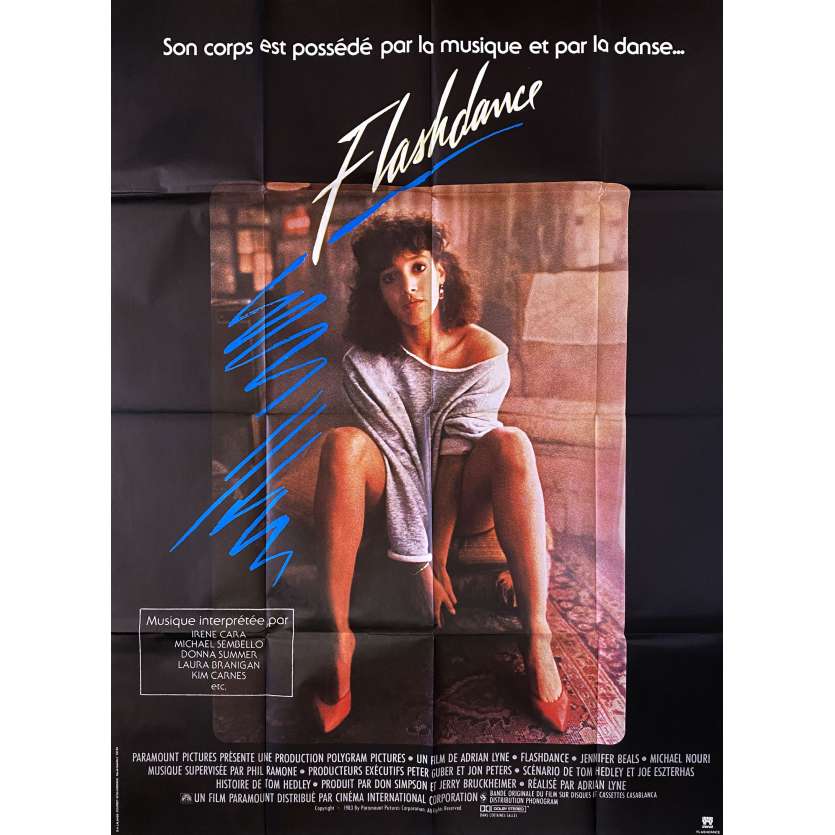 FLASHDANCE Original Movie Poster- 47x63 in. - 1983 - Adrian Lyne, Jennifer Beals