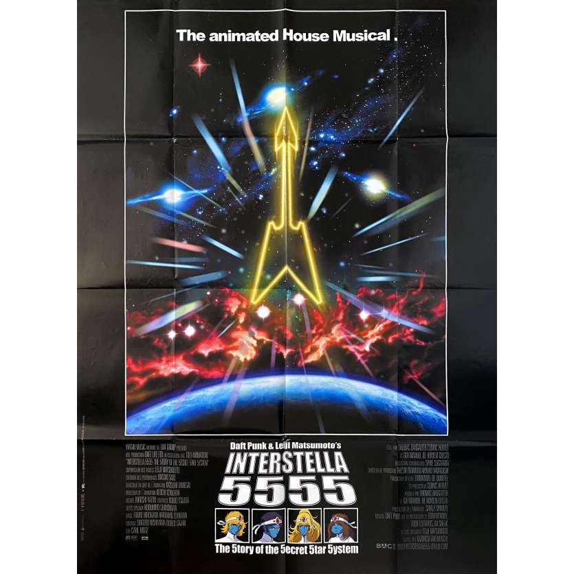 INTERSTELLA 5555 Affiche de cinéma- 120x160 cm. - 2003 - Daft Punk, Leiji Matsumoto