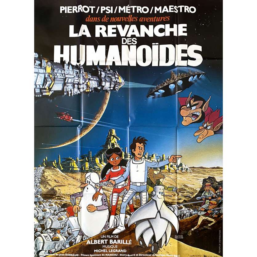 LA REVANCHE DES HUMANOIDES Affiche de cinéma- 120x160 cm. - 1983 - Roger carel, Albert Barillé