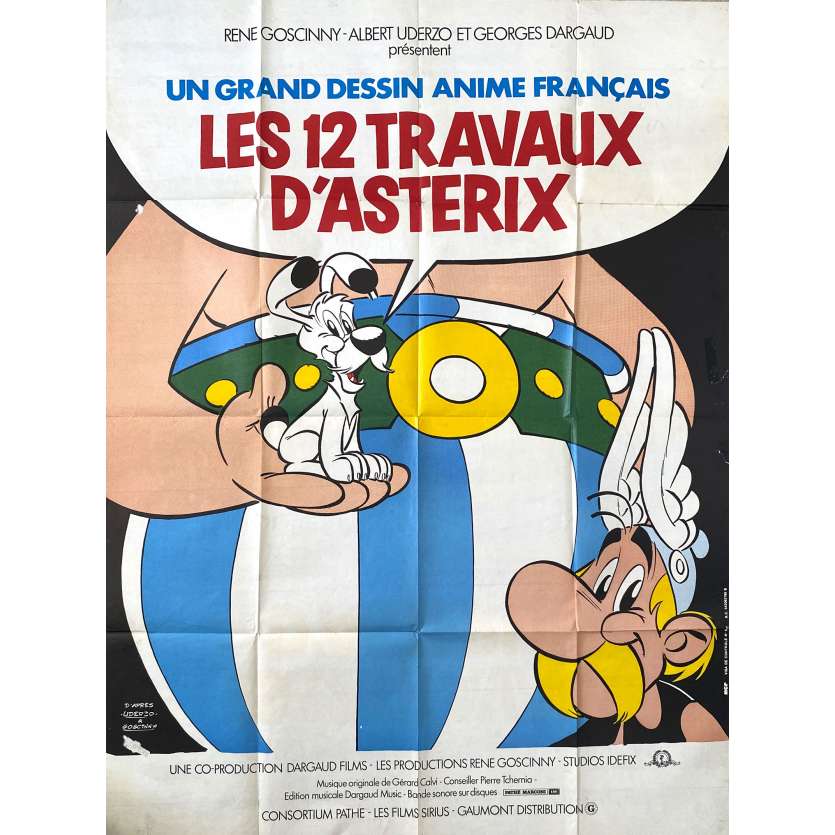 LES DOUZE TRAVAUX D'ASTERIX Affiche de cinéma- 120x160 cm. - 1976 - Roger Carel, René Goscinny