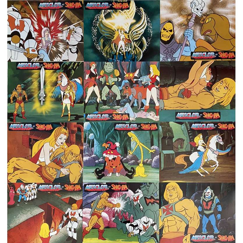 HE-MAN AND SHE-RA Original Lobby Cards X9 - 9x12 in. - 1985 - Ed Friedman, John Erwin