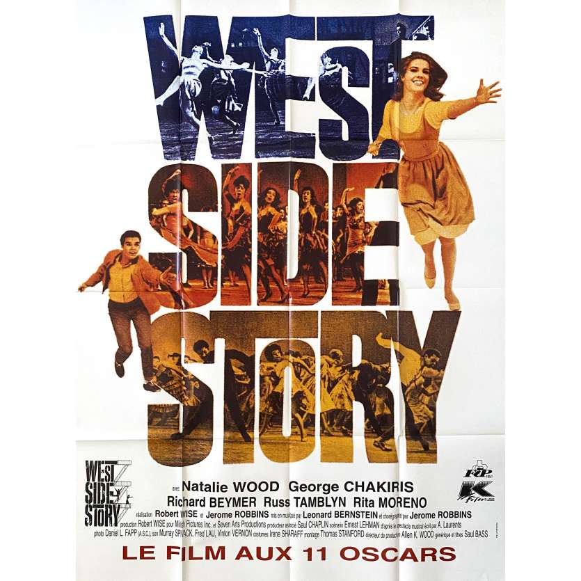 WEST SIDE STORY Affiche de cinéma- 120x160 cm. - 1961 - Natalie Wood, Robert Wise